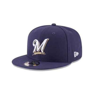 Milwaukee Brewers Gorra | New Era MLB Team Color Basic 9fifty Snapback Cap Mexico - Azules